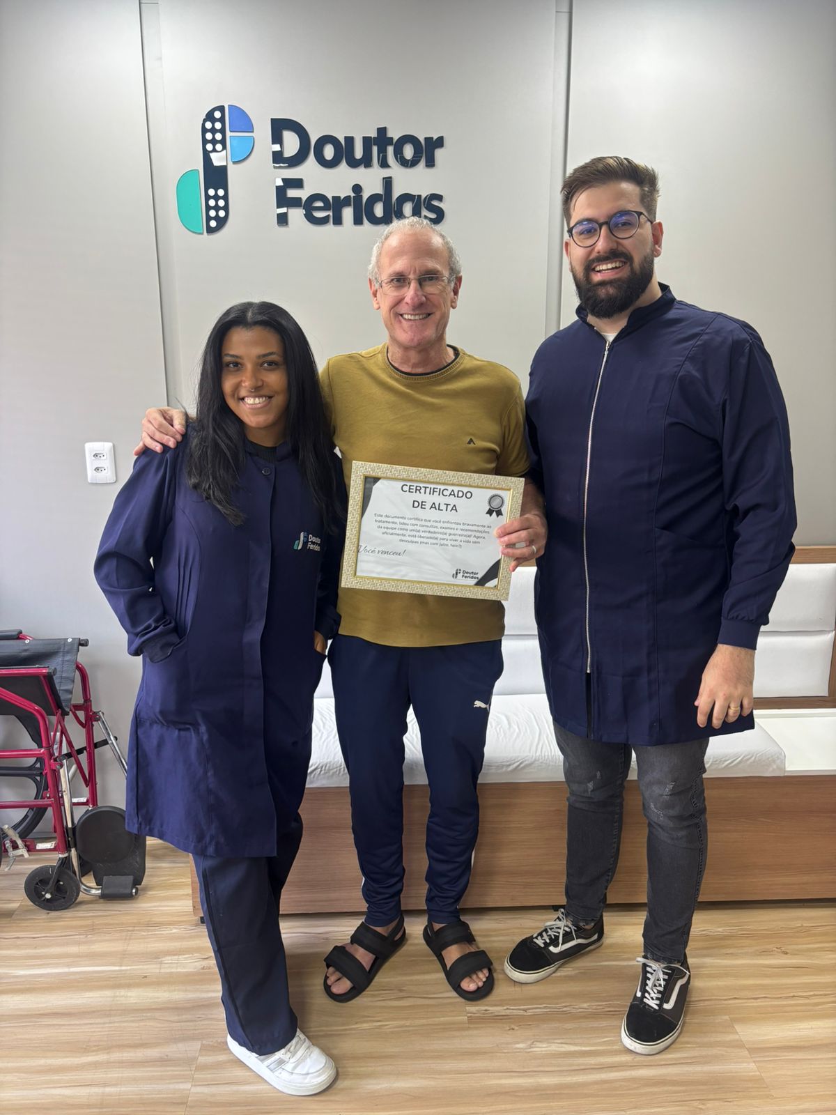 Alta de paciente acompanhado pela equipe Doutor Feridas